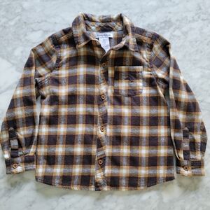 Tommy Bahama Kids Brown Plaid Button Down Shirt